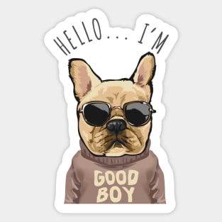 Hello...I'm Good Boy | Dog Lover Sticker